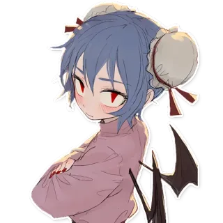 😕 anime, girl, illustration, cute, art, character telegram sticker