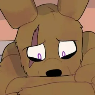 🌟 Springtrap Five Nights at Freddy's springtrap, fnaf, purple eyes, bunny, animatronic telegram sticker