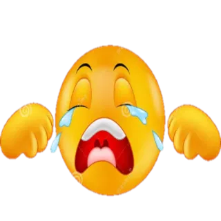 😭 triste, llorando, emocional, emoji, cara telegram sticker