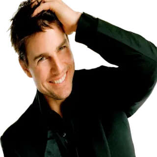 😄 Tom Cruise acteur, célébrité, portrait, sourire whatsapp sticker
