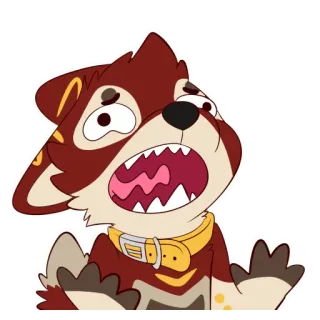 😫 Dibujo animado, Animal, Perro, Desgastado, Preocupado, Expresión telegram sticker
