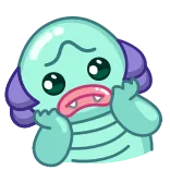 🥺 cute, monster, cartoon, expression, sad, digital art telegram sticker