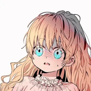 🍼 动漫女孩, 漫画, 卡通, 金色头发, 小孩, 角色 whatsapp sticker