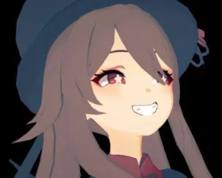 😁 Hu Tao Genshin Impact Anime, Video game, Fofo, Sorrindo, Personagem telegram sticker
