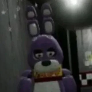 😧 Bonnie Five Nights at Freddy's Bonnie, Five Nights at Freddy's, Animatronique, Lapin, Horreur, Jeu vidéo telegram sticker