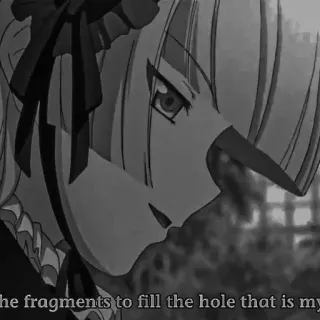 ♠️ The fragments to fill the hole that is my... аниме, девушка, грустный, эмоциональный telegram sticker