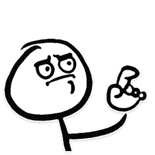 👆 beleidigend, geste, illustration, cartoon telegram sticker