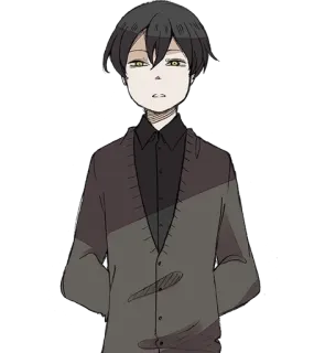 😕 Anime, Manga, Cartone animato, Ragazzo, Personaggio, Arte, Illustrazione telegram sticker