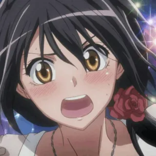 📌 Anime, Mädchen, Blume, Ausdruck telegram sticker