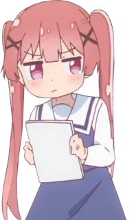 😢 Anime, Gadis, Karakter, Sedih, Imut, Seragam telegram sticker