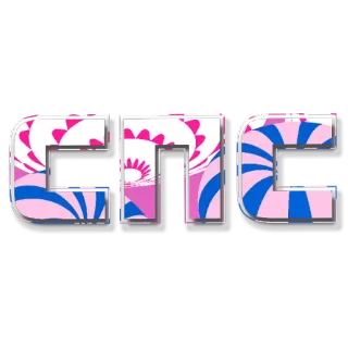 🔳 CAC 글자, 알파벳, 분홍색, 파란색 telegram sticker