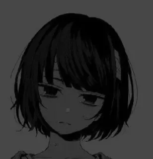 🖇 anime, manga, girl, sad, emotional, portrait telegram sticker