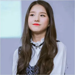 🍃 인물사진, 여자, 긴 머리, 한국인, 아시아인, 소녀, 미소 telegram sticker