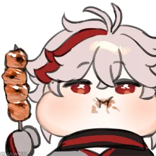 💠 Kaedehara Kazuha Genshin Impact anime, genshin impact, kazuha, video game, cute, fanart telegram sticker