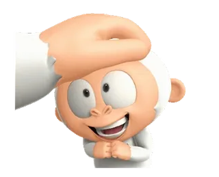 👍 cartoon, monkey, mascot, character, illustration, cute whatsapp sticker