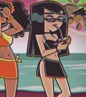 😎 Sam Manson Danny Phantom Cartoon, Strand, Badeanzug, Teenager, Sommer, Animiert whatsapp sticker
