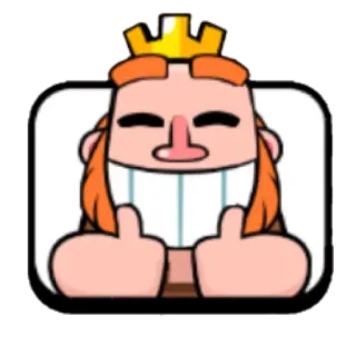 👍 doigt d'honneur, offensant, clash royale, roi, geste whatsapp sticker