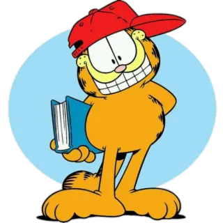 📙 Garfield Garfield, gato desenho, livro, laranja, quadrinhos, personagem, gato telegram sticker