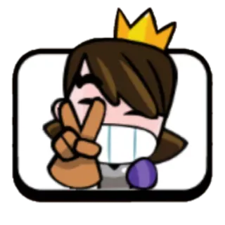 ✌️ clash royale, roi, emoji, victoire, paix whatsapp sticker