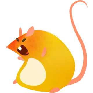 😡 仓鼠, 生气, 卡通, 动物, 啮齿动物, 可爱 telegram sticker