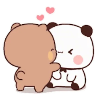 ❤️ ours, amour, mignon, animaux, baiser, dessin animé telegram sticker