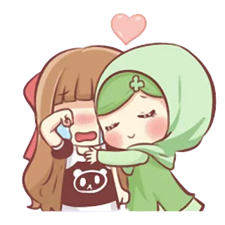 👭 Freundschaft, Cartoon, Anime, Umarmung, Emotional, Traurig, Glücklich telegram sticker