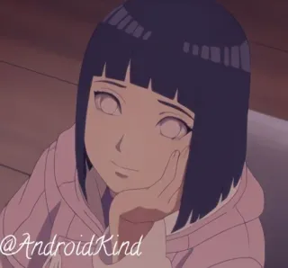 🌸 Hinata Hyuga Naruto @AndroidKind アニメ, 漫画, 日向ヒナタ, ナルト, 女の子, かわいい telegram sticker