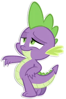 ✨ Spike My Little Pony Spike, My Little Pony, dragon, cartoon, animated, friendship, cute telegram sticker
