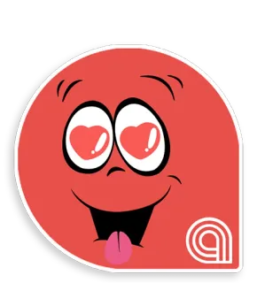 😍 desenho animado, emoji, amor, coração, carinho, feliz, rosto whatsapp sticker