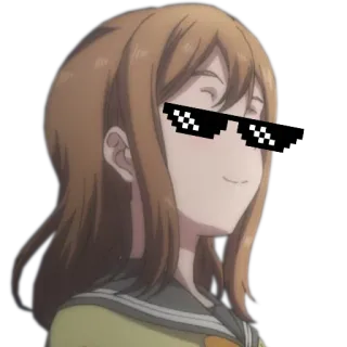 😎 anime, sunglasses, cartoon, pixelated, meme telegram sticker