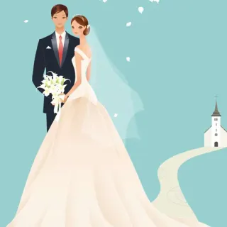 👫 свадьба, невеста, жених, брак, любовь, пара, праздник whatsapp sticker