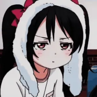 🐾 Nico Yazawa Love Live! Anime, Dibujos animados, Personaje, Expresión, Lindo, Chica, Nico Yazawa telegram sticker