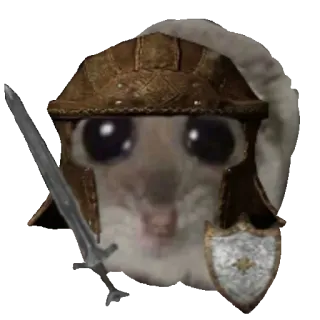 🛡 Hamster Elder Scrolls hamster, knight, armor, sword, shield, funny, meme, elder scrolls telegram sticker