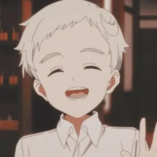 💫 Norman The Promised Neverland Аниме, Манга, Норман, Обещанный Неверленд, Персонаж, Улыбка telegram sticker