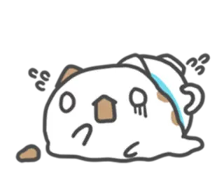 😱 고양이, 슬픈, 우는, 이모티콘, 스티커, 만화 telegram sticker