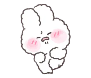 💬 fofo, coelho, animal, desenho animado, engraçado, kawaii whatsapp sticker