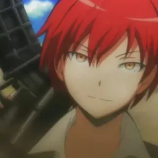 🙂 Karma Akabane Assassination Classroom Anime, Personagem, cabelo ruivo, Assassination Classroom, Karma Akabane telegram sticker