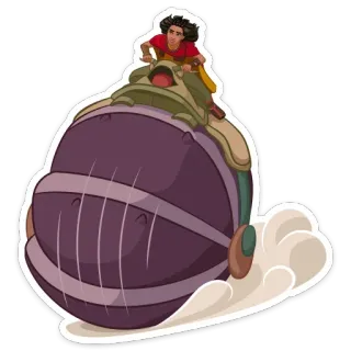 🚗 veicolo, fantasy, trasporto, avventura, cartone animato, personaggio telegram sticker