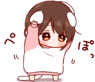 🎭 ぺ Kartun, Anime, Lucu, Kawaii, Jepang, Gadis telegram sticker