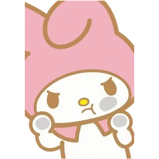 😊 My Melody My Melody, Sanrio, lindo, kawaii, anime, personaje, enojado telegram sticker