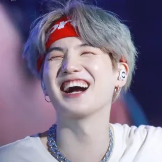 🦔 남자, 가수, 웃음, 유명인, 사람, K팝, 민윤기, 슈가, BTS telegram sticker