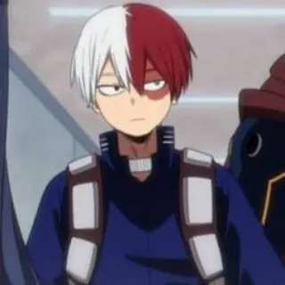 ❄️ Shoto Todoroki My Hero Academia Anime, My Hero Academia, Shoto Todoroki, Postać, Manga telegram sticker