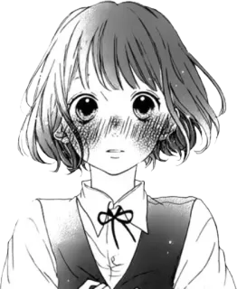 😳 anime, manga, girl, cute, blush, portrait whatsapp sticker
