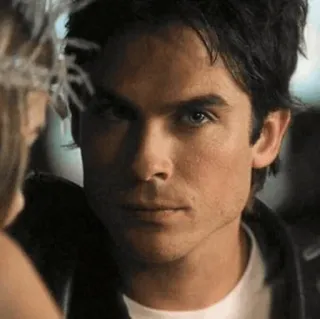 😐 Damon Salvatore The Vampire Diaries vampiro, serie TV, Ian Somerhalder, mirada intensa telegram sticker