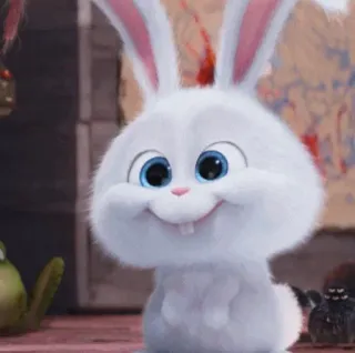 🐰 Snowball The Secret Life of Pets bunny, rabbit, cute, cartoon, animal, pet, white telegram sticker