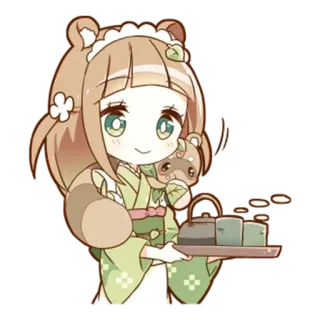 🌟 Anime, Chibi, Süß, Tee, Kawaii telegram sticker