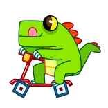 🏃‍♂️ Tier, Dinosaurier, Roller, Cartoon, Spaß whatsapp sticker