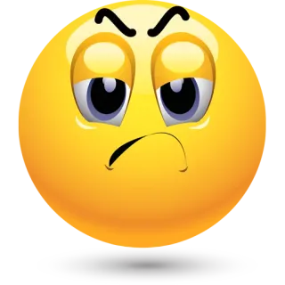 😠 表情符号, 生气, 难过, 沮丧, 黄色 telegram sticker