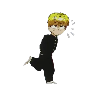 🚶 Anime, Schuluniform, Cartoon, Charakter, verlegen, Schweiß whatsapp sticker