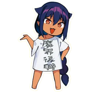 😁 魔界復興 Anime, Manga, Iblis, Chibi, Kartun, Karakter telegram sticker